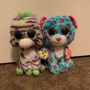 Wild beanie boo toys “Wild” and “Sydney”
